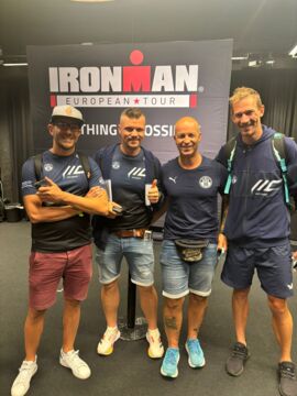 Hendrik, Pascal, Markus & Florian am Freitag vor dem Rennen