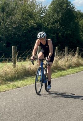Nadine auf dem Radkurs