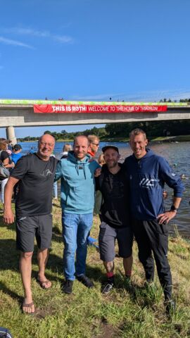 Dirk, Dimi, Steven und Florian am Main-Donau Kanal 