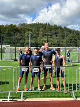 Lennart, Steven, Sandro und Juan im Ziel in Hückeswagen